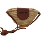 Capazo pequeño con lengüeta de piel - personalizado